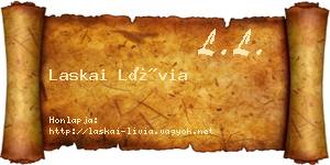 Laskai Lívia névjegykártya